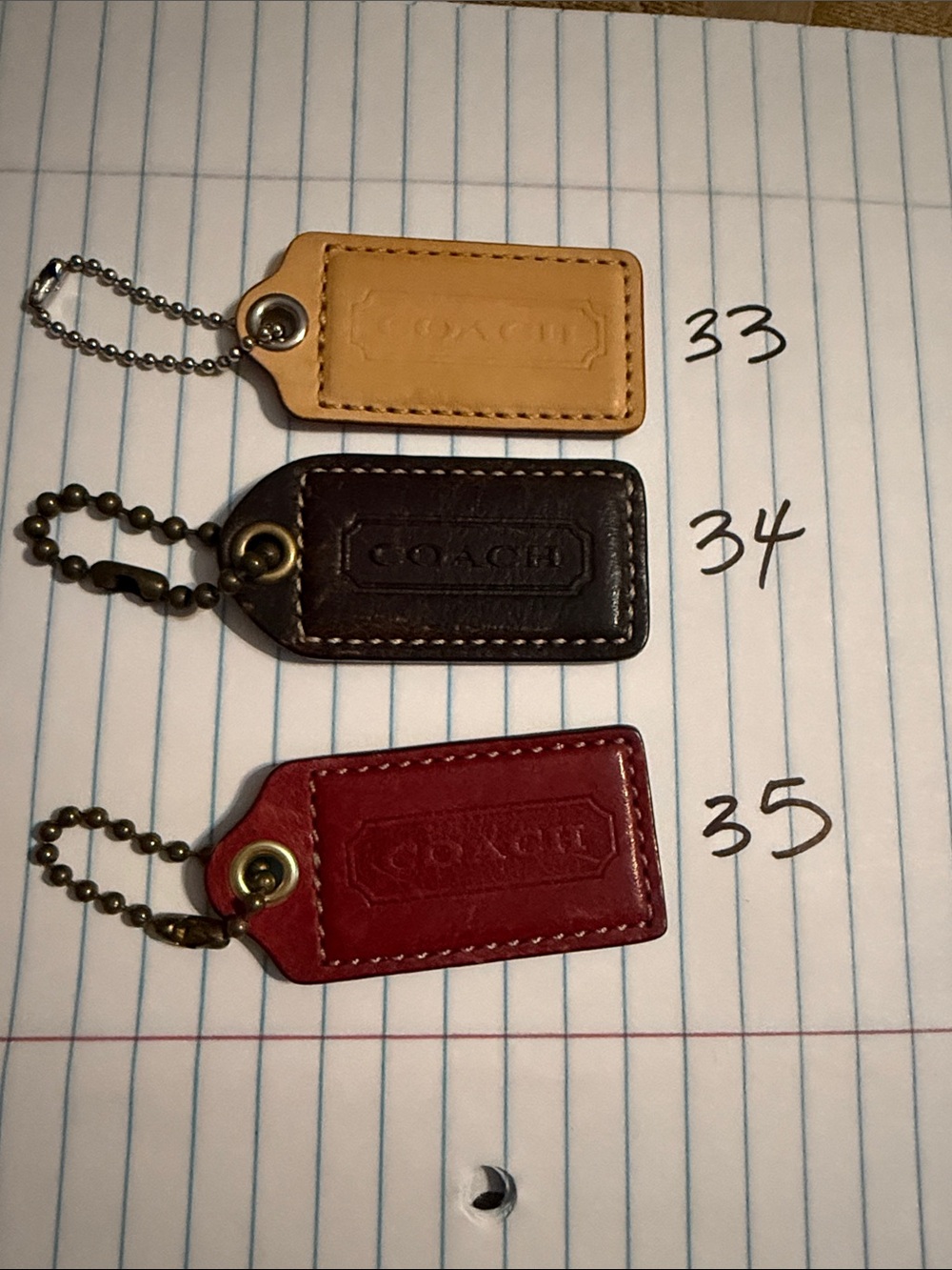 Coach replacement hang tags preloved